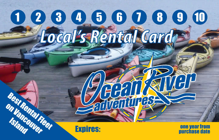Ocean river promotional punch card image